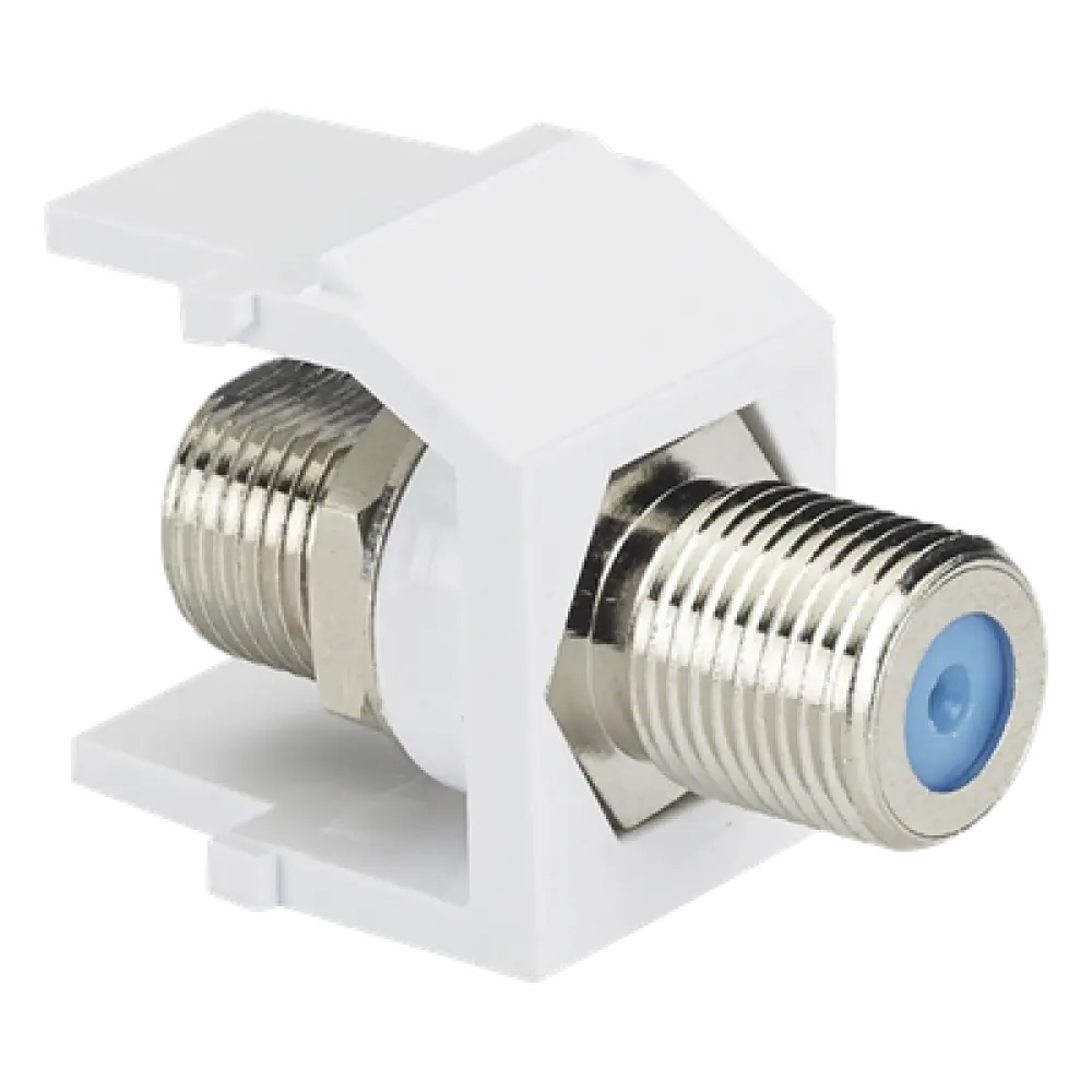 Módulo Acoplador Coaxial Tipo F / Keystone / 75 Ohms / 3.0 GHz / 29.6x16.7x21.8 mm / 1.17x0.66x0.86 ft