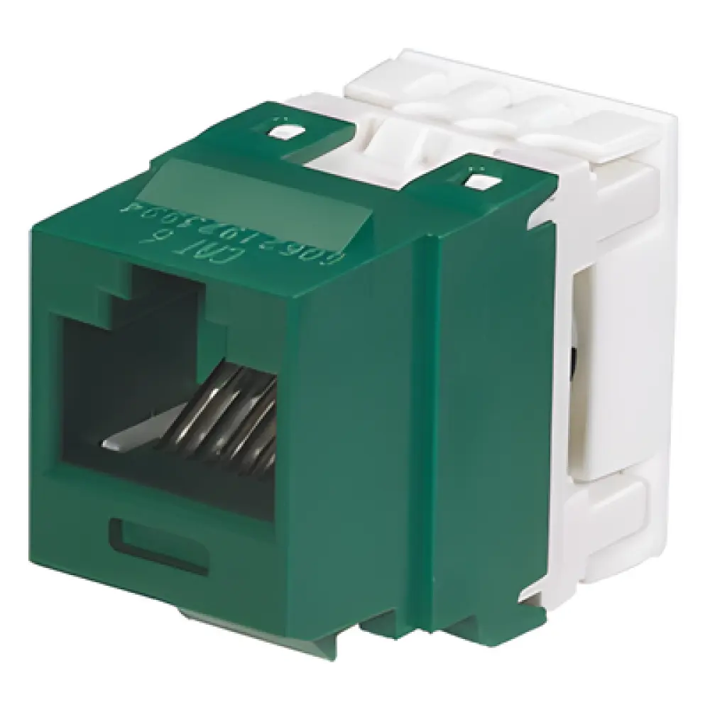 Conector Jack / Cat 6 / Keystone / 110 Impacto / 8P8C / Verde