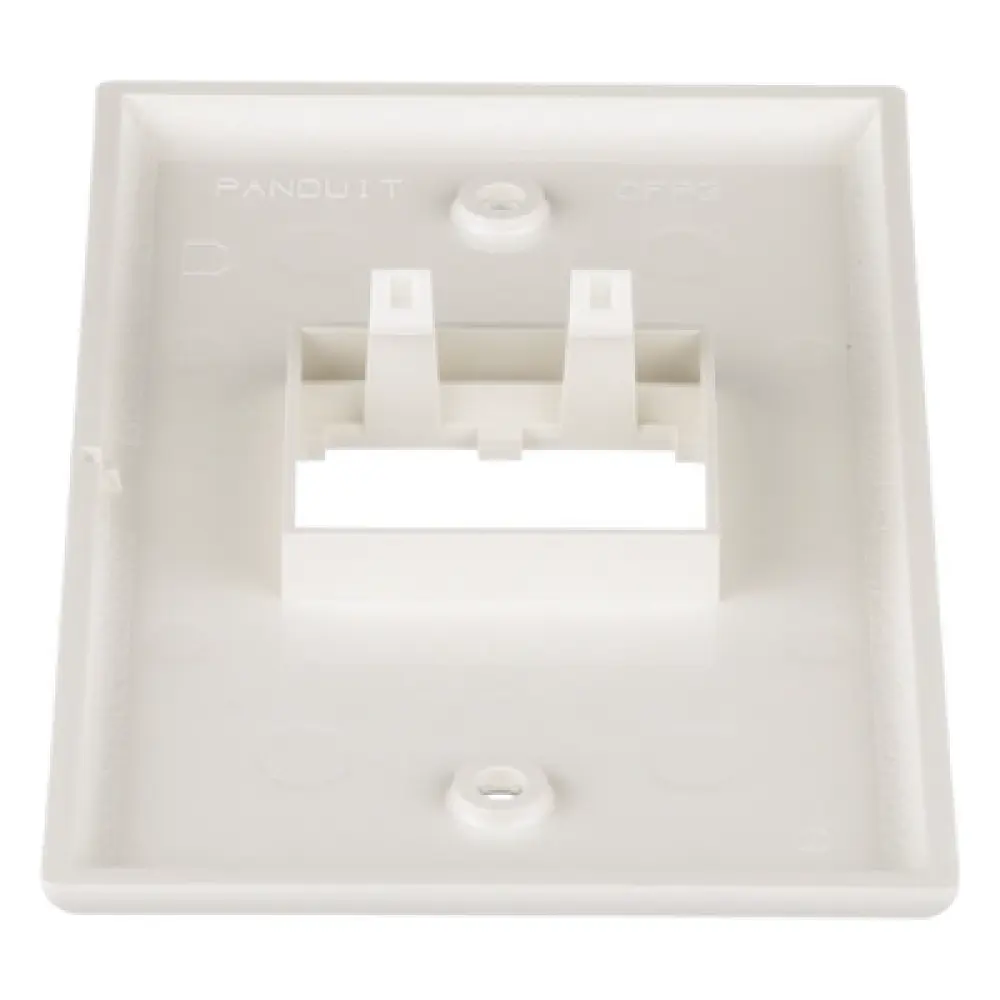 Placa de Pared Vertical / 2 Puertos Mini-Com / 69.8 x 114.3 mm / 2.75 x 4.5 pulg. / Blanco Mate / ABS