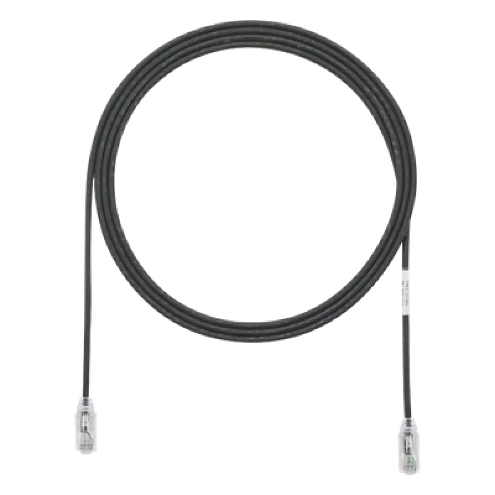 Cable de Parcheo / UTP Cat6 / 28AWG Diámetro Reducido / 3.8 mm / 1.52 m (5 Pies) / Negro / CM-LSZH / PoE++