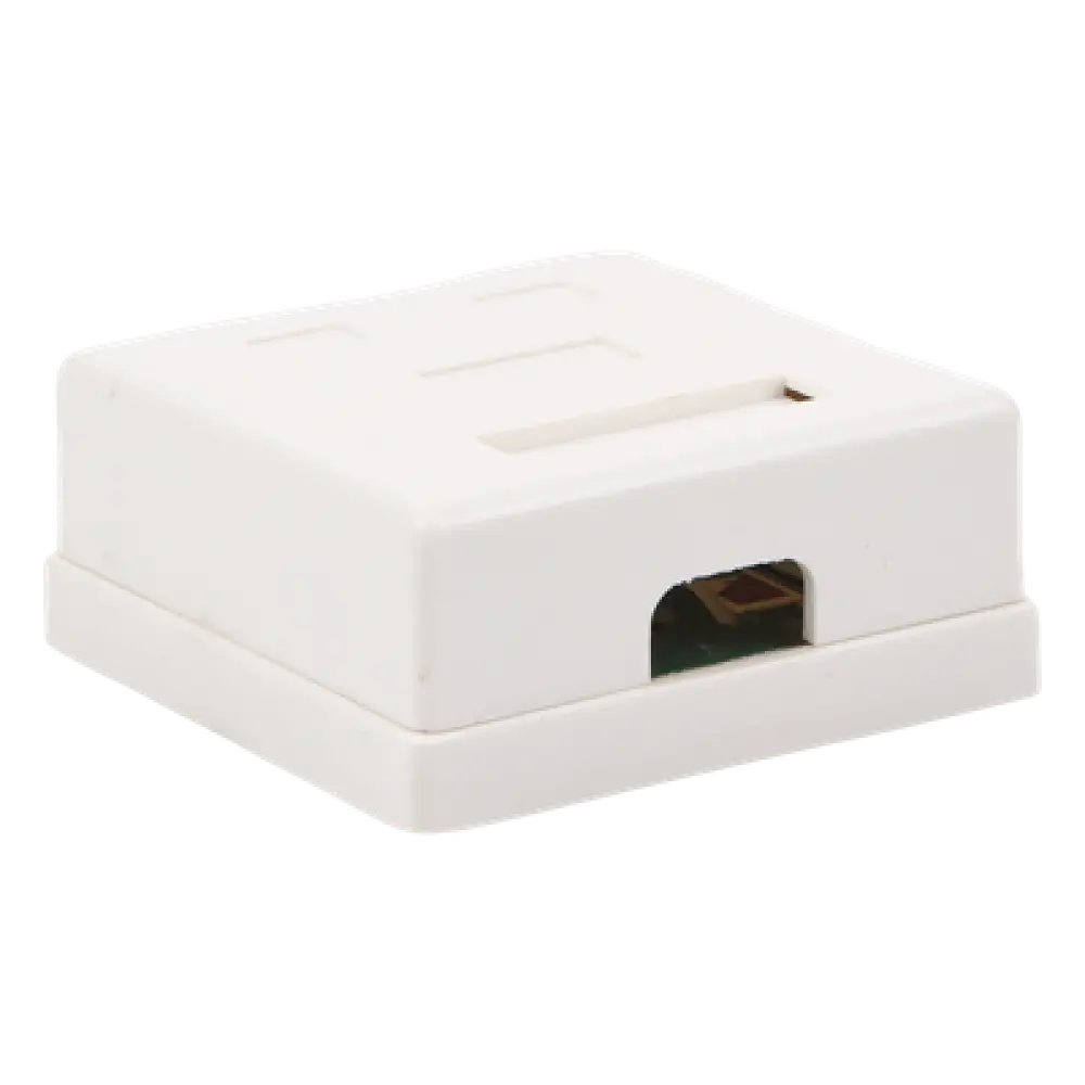 Caja de Pared / 2 Puertos / Cat5e / UTP / Superficial / T568A/T568B / 0 a 70°C