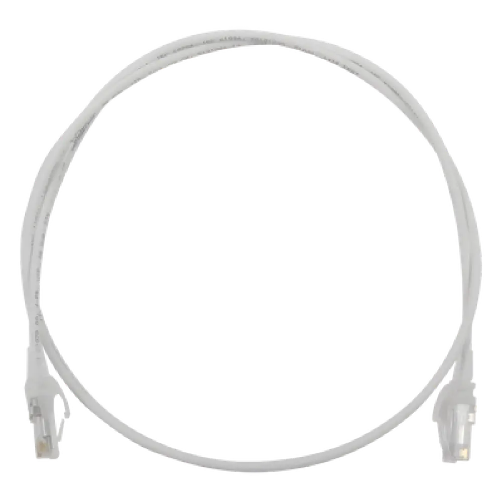 Patch Cord Modular Cat6 UTP / CM/LS0H / 0.91 m (3 ft) / 28AWG Diámetro Reducido / Blanco