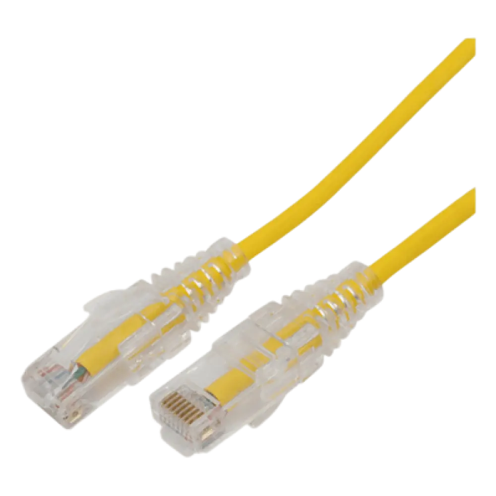 Cable de Parcheo Slim UTP / Cat6A / 3 m (9.84 ft) / 28 AWG / Amarillo / RJ45
