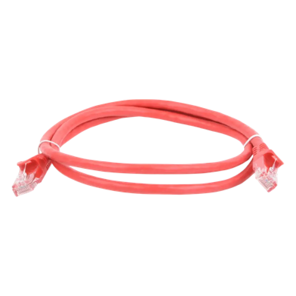 Cable de Parcheo UTP Cat6 / 1 Metro (3.28 Pies) / RJ45 / Sin Blindaje / Rojo