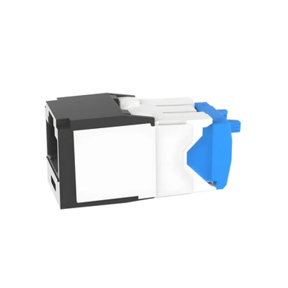 Conector Jack RJ45 / Categoría 6A / Sin Blindaje / Terminación sin Impacto / Gel Anti-Corrosión / 22-26 AWG / Negro