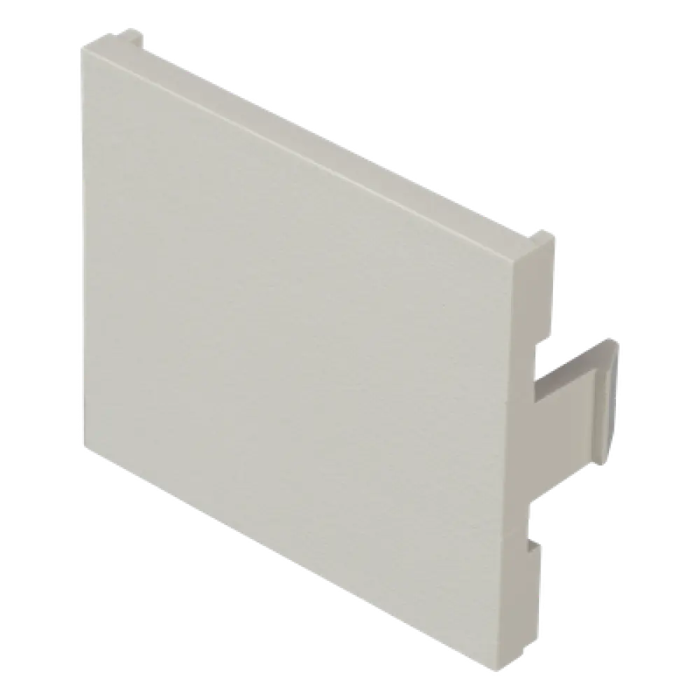 Módulo de Tapa Ciega / 1/2 Elemento / Blanco Mate / ABS / 1.56 x 1.34 x 0.11 pulgadas