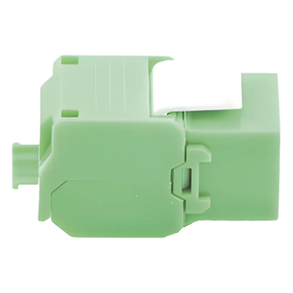 Módulo Jack Keystone / Cat6A / RJ45 Sin Blindaje / Terminación Ángulo 180° / Color Verde / 1 Puerto