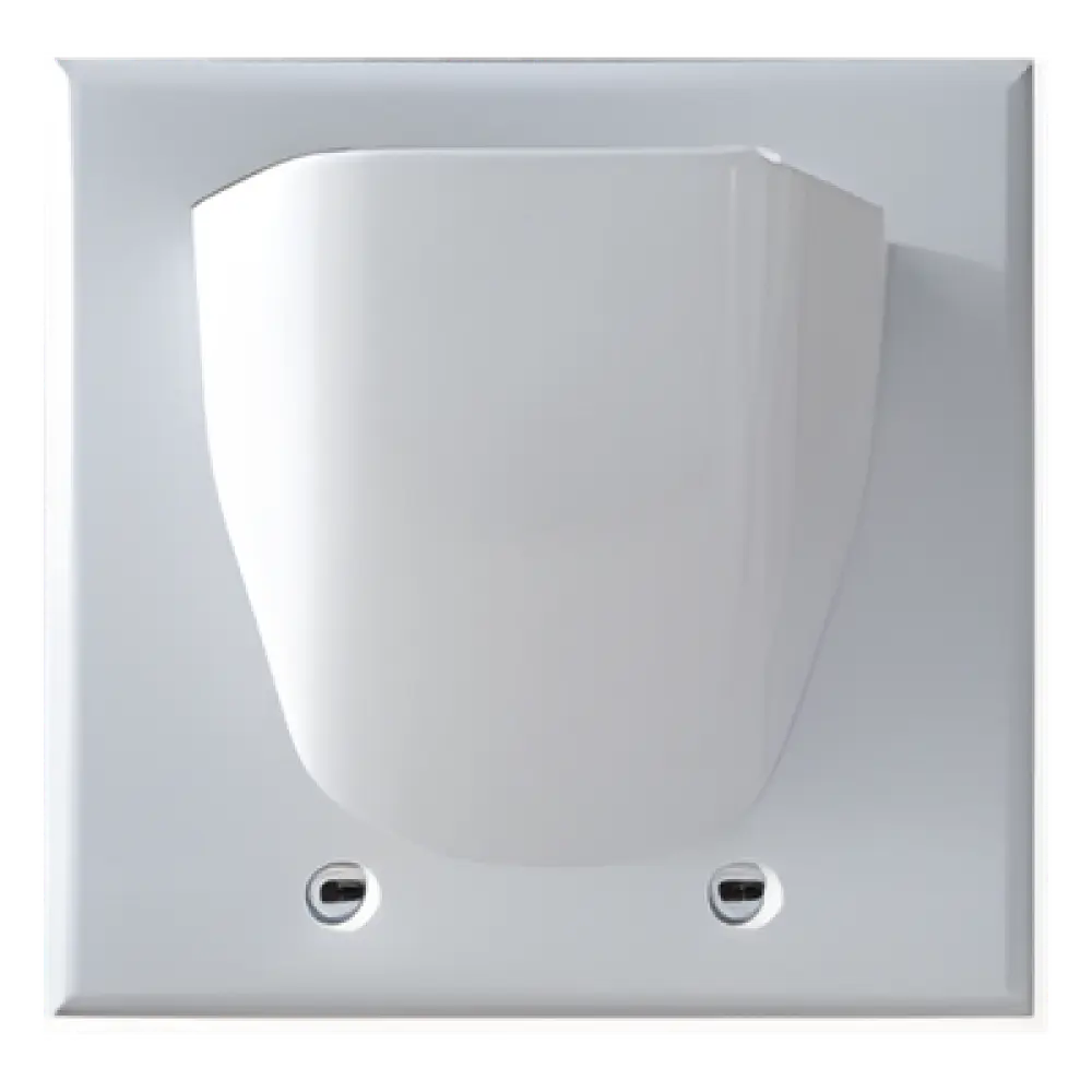 Placa de Pared Pasa Muro / 112.7 x 110.7 mm / ABS Resistente a Intemperie / UL 94V-0 / 25mm Máx. Diámetro