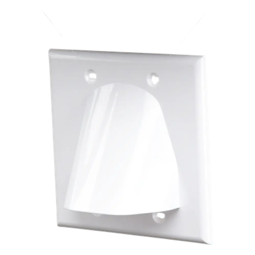 Placa de Pared Pasa Muro / 112.7 x 110.7 mm / ABS Resistente a Intemperie / UL 94V-0 / 25mm Máx. Diámetro