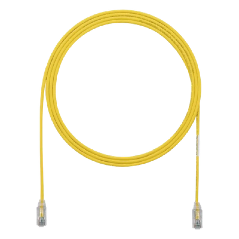 Cable de Parcheo Cat6 / UTP 28AWG / 3.05 m (10 pies) / Diámetro Reducido 3.8 mm / Amarillo