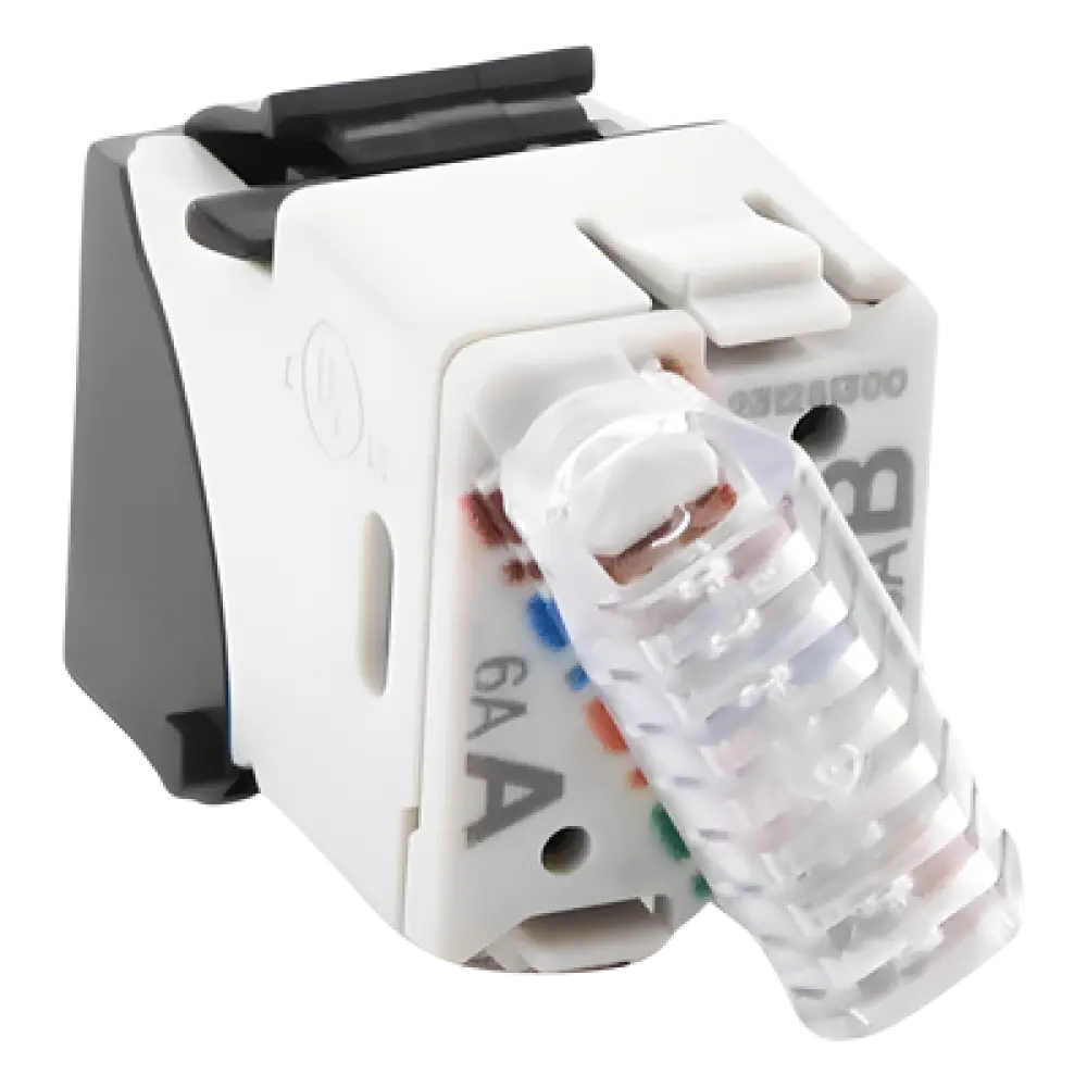 Jack Keystone / Cat6a UTP / Terminación 110 / T568A-B / -10 a 60°C / 22-26 AWG