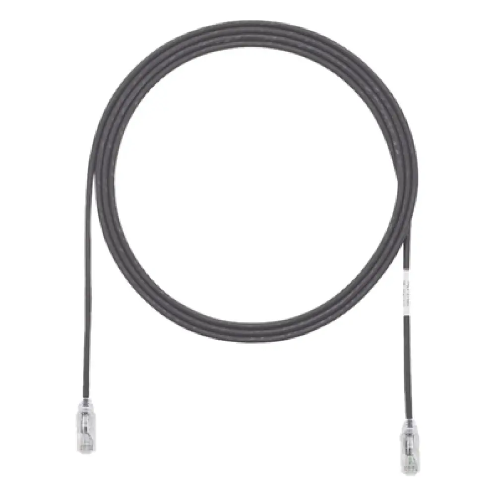Cable de Parcheo Cat6 / UTP 28AWG / 20.2 cm (0.66 ft) / Diámetro 3.8 mm / PoE hasta 48 cables en mazo / Negro
