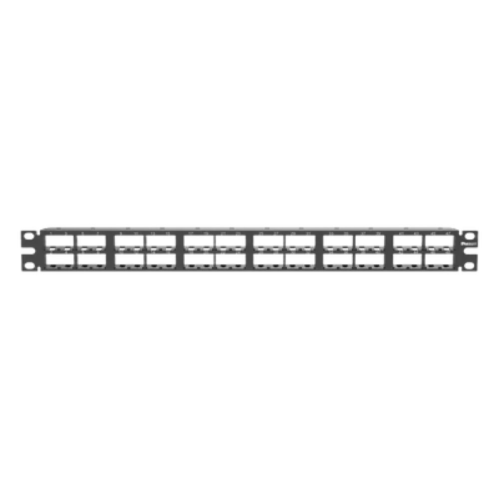 Panel de Parcheo Modular / 48 Puertos / 1 UR / Alta Densidad / Sin Blindaje / Rack 19 Pulgadas