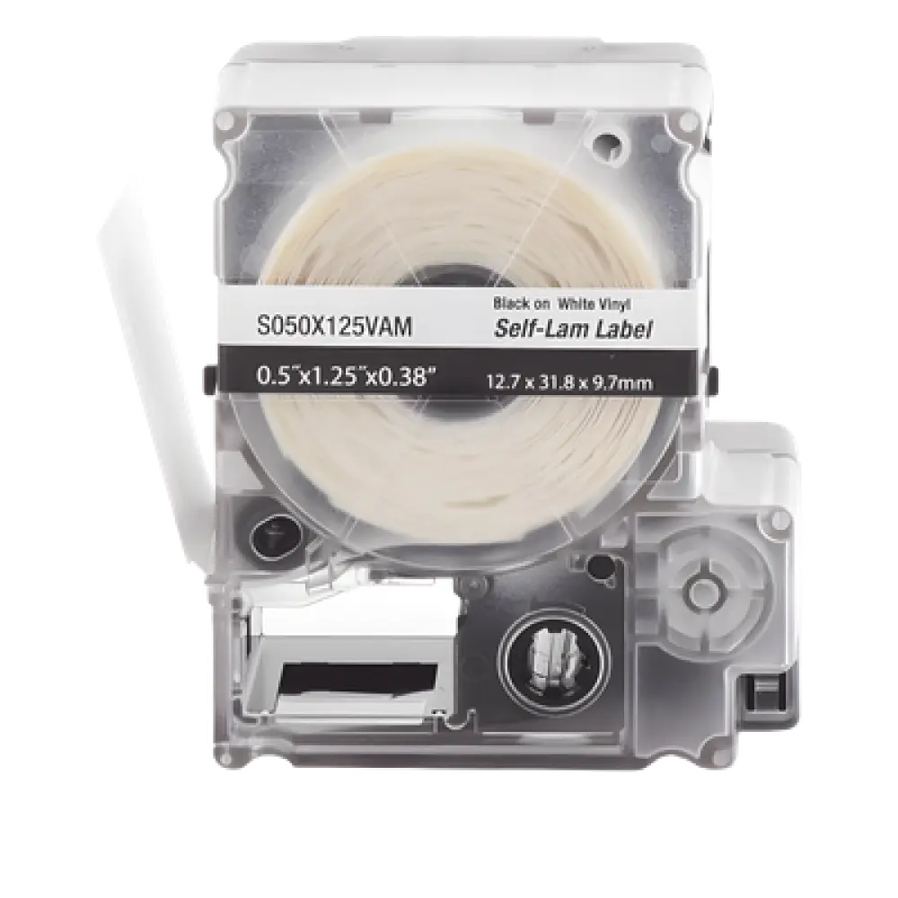 Casete de Etiquetas Autolaminadas / 12.7 x 31.8 mm / 200 Etiquetas / Cables 3.1 a 7 mm (0.12 a 0.28 in) / Calibre 12-10 AWG