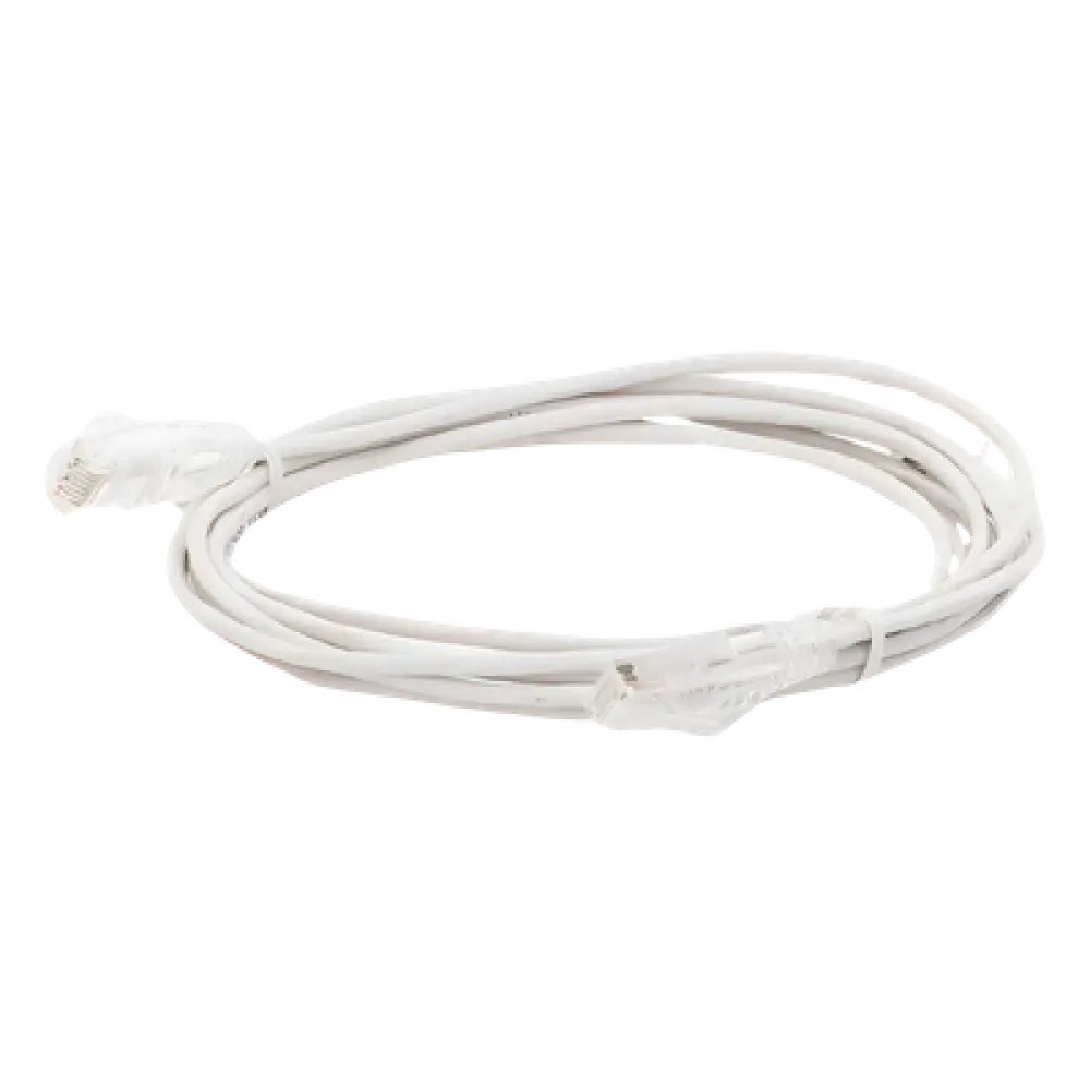 Cable de Parcheo Slim UTP Cat6 / 3 m (9.84 pies) / 28 AWG / Blanco / Sin Blindaje / 1 Gbps+