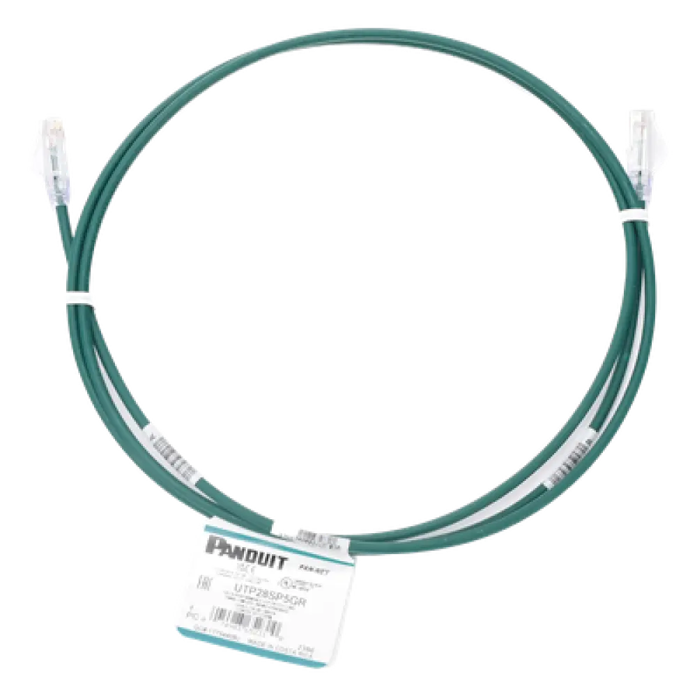 Cable de Parcheo Cat6 / UTP 28AWG / 1.52m (5 pies) / Verde / Diámetro 3.8mm / CM/LSZH
