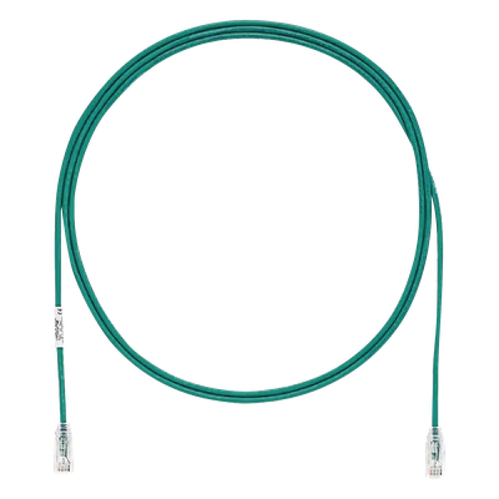 Cable de Parcheo Cat6 / UTP 28AWG / 1.52m (5 pies) / Verde / Diámetro 3.8mm / CM/LSZH