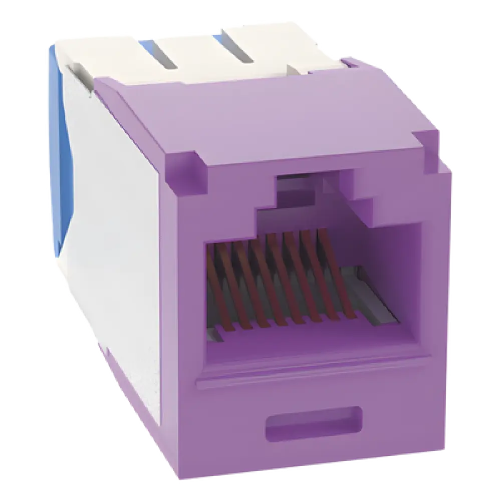 Jack RJ45 / Cat 6A / UTP / Sin herramienta de impacto / 22-26 AWG / Violeta