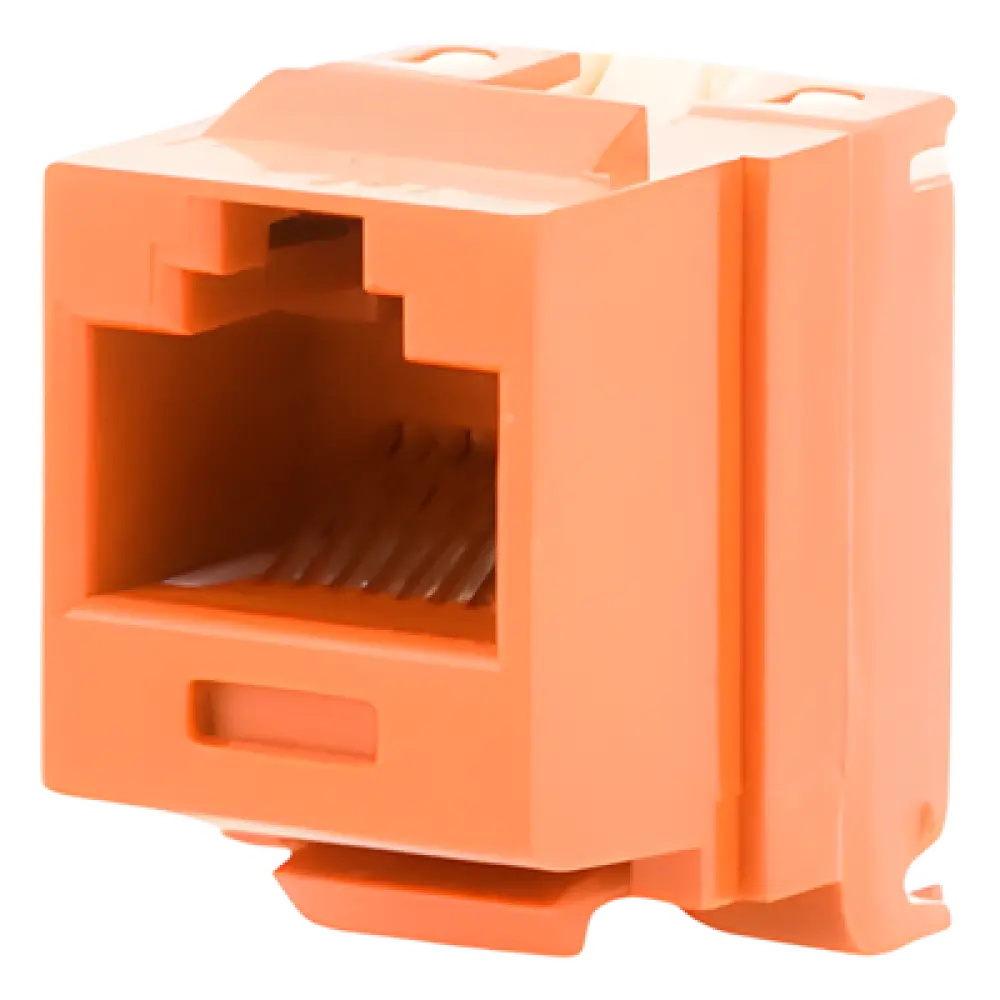 Conector Jack Keystone / Cat 6 / 8P8C / Terminación 110 / Naranja