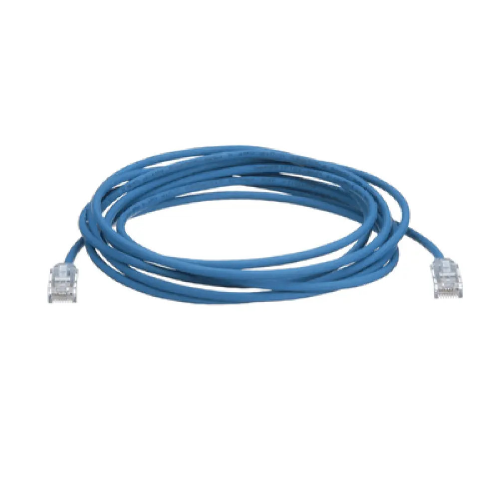 Cable de Parcheo Cat6 UTP / 28AWG Diámetro Reducido / 30.48 m (100 ft) / Azul / 250 MHz / PoE++