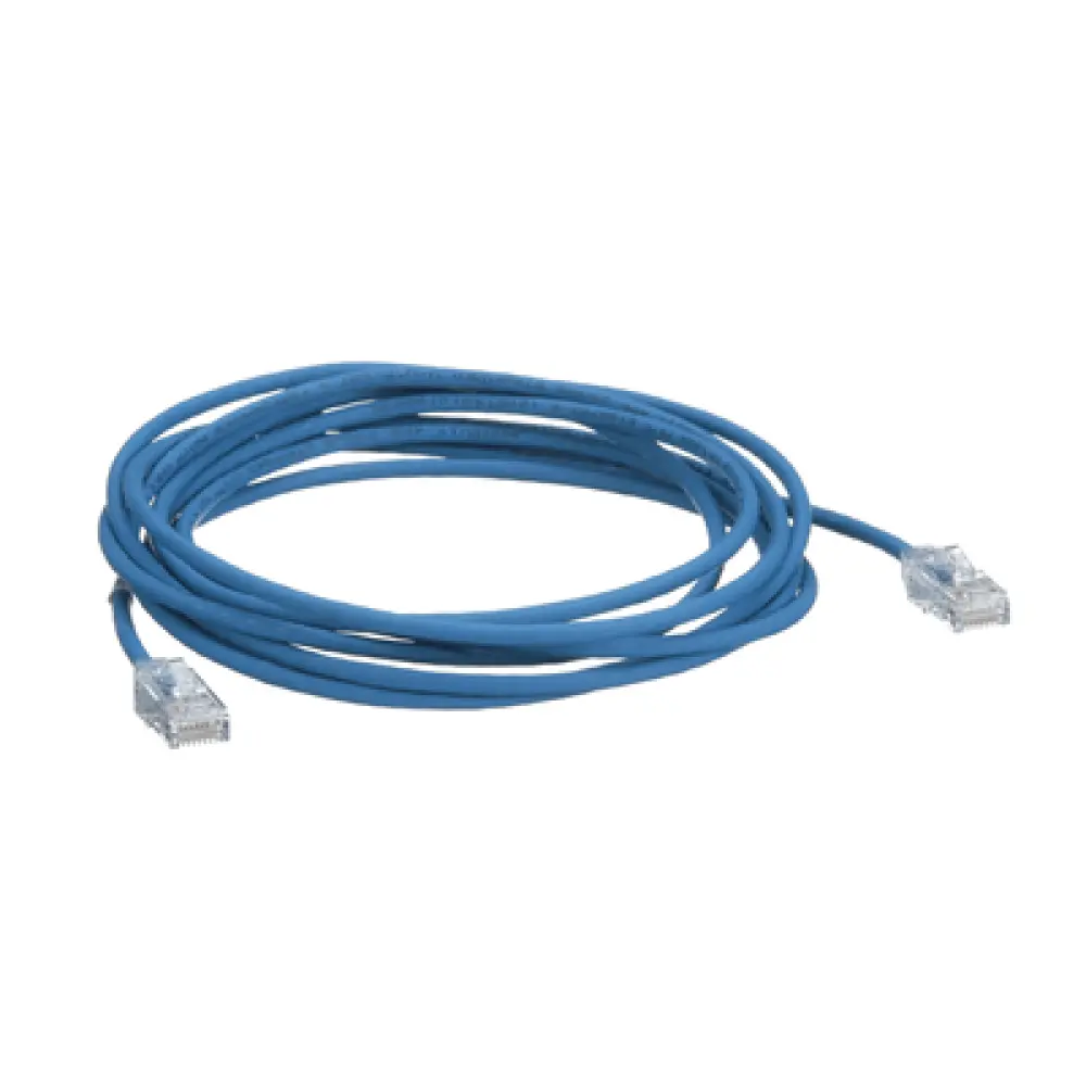Cable de Parcheo Cat6 UTP / 28AWG Diámetro Reducido / 30.48 m (100 ft) / Azul / 250 MHz / PoE++