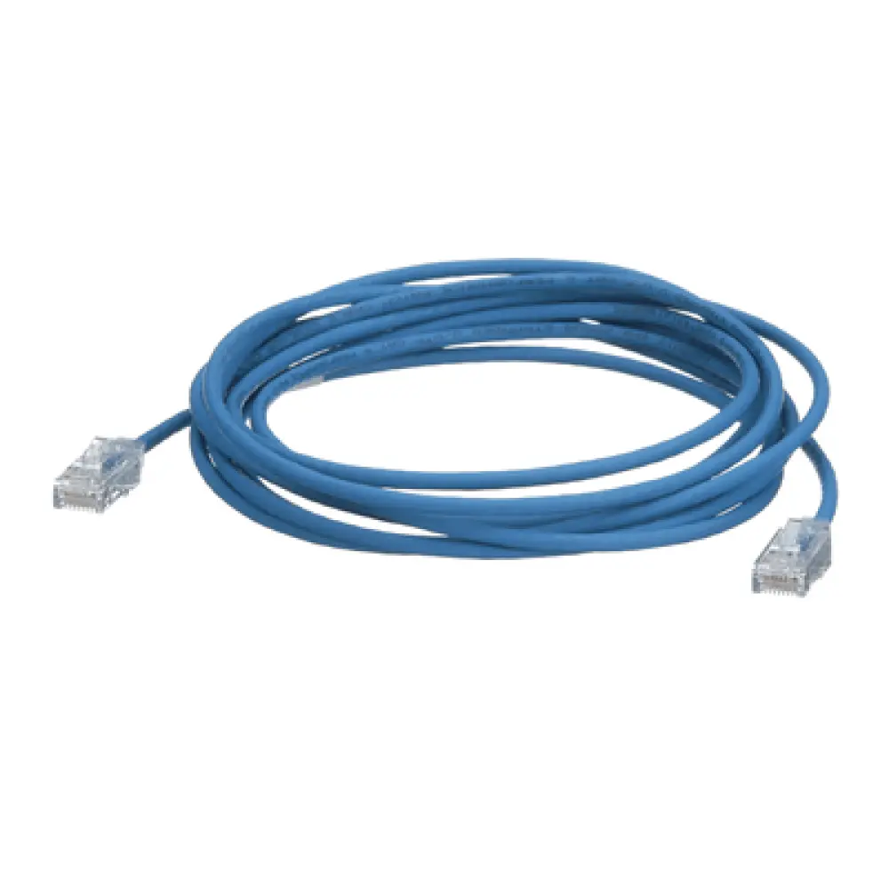 Cable de Parcheo Cat6 UTP / 28AWG Diámetro Reducido / 30.48 m (100 ft) / Azul / 250 MHz / PoE++