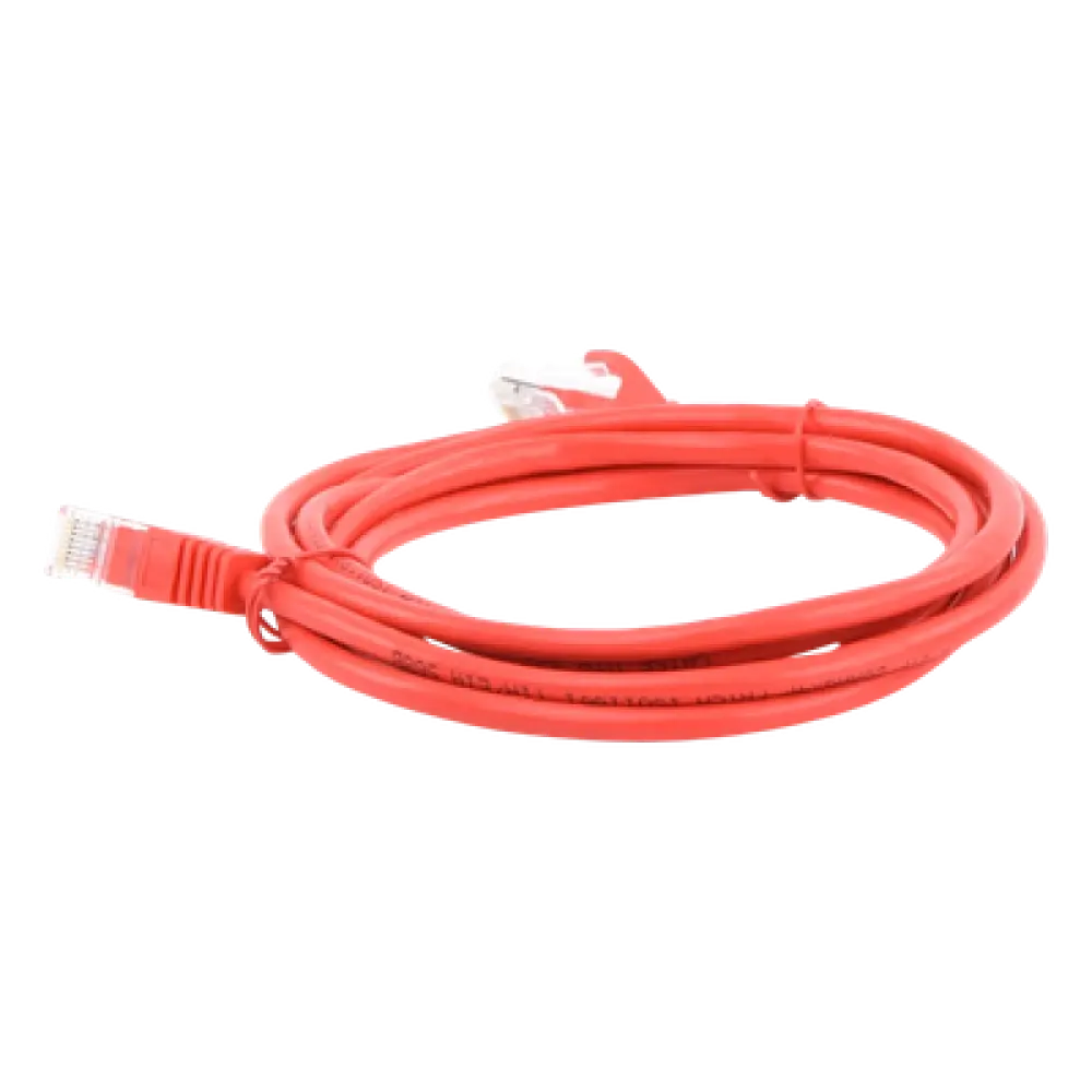 Cable de Parcheo UTP Cat5e / 2.0 m (6.56 ft) / RJ45 8P8C / Sin Blindaje / Rojo