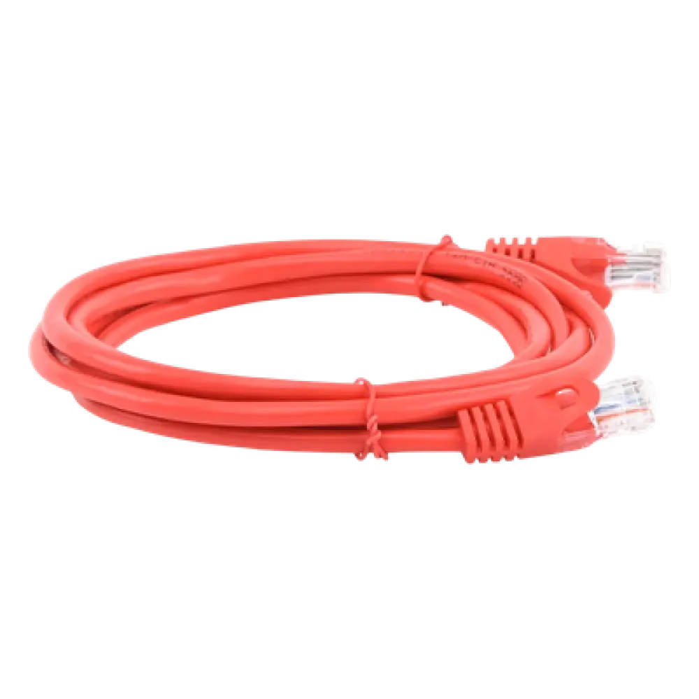 Cable de Parcheo UTP Cat5e / 2.0 m (6.56 ft) / RJ45 8P8C / Sin Blindaje / Rojo