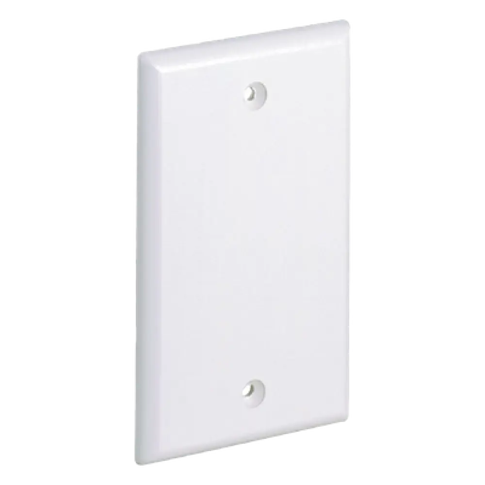 Placa de Pared Ciega / Vertical Plano / ABS / 69.8x114.4 mm / 2.75x4.5 in / Blanco