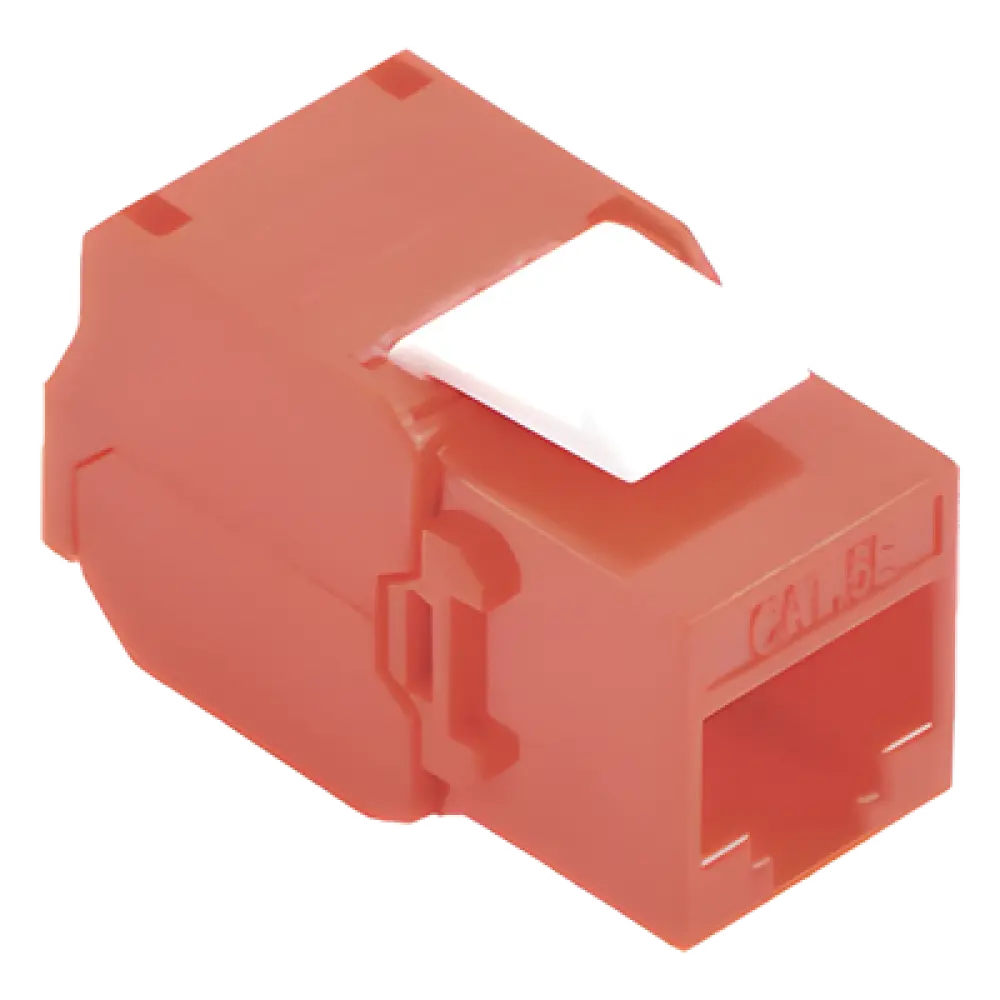 Módulo Jack Keystone / Cat5e / Toolless / Terminación 180° / RJ45 / Sin Blindaje / Color Rojo