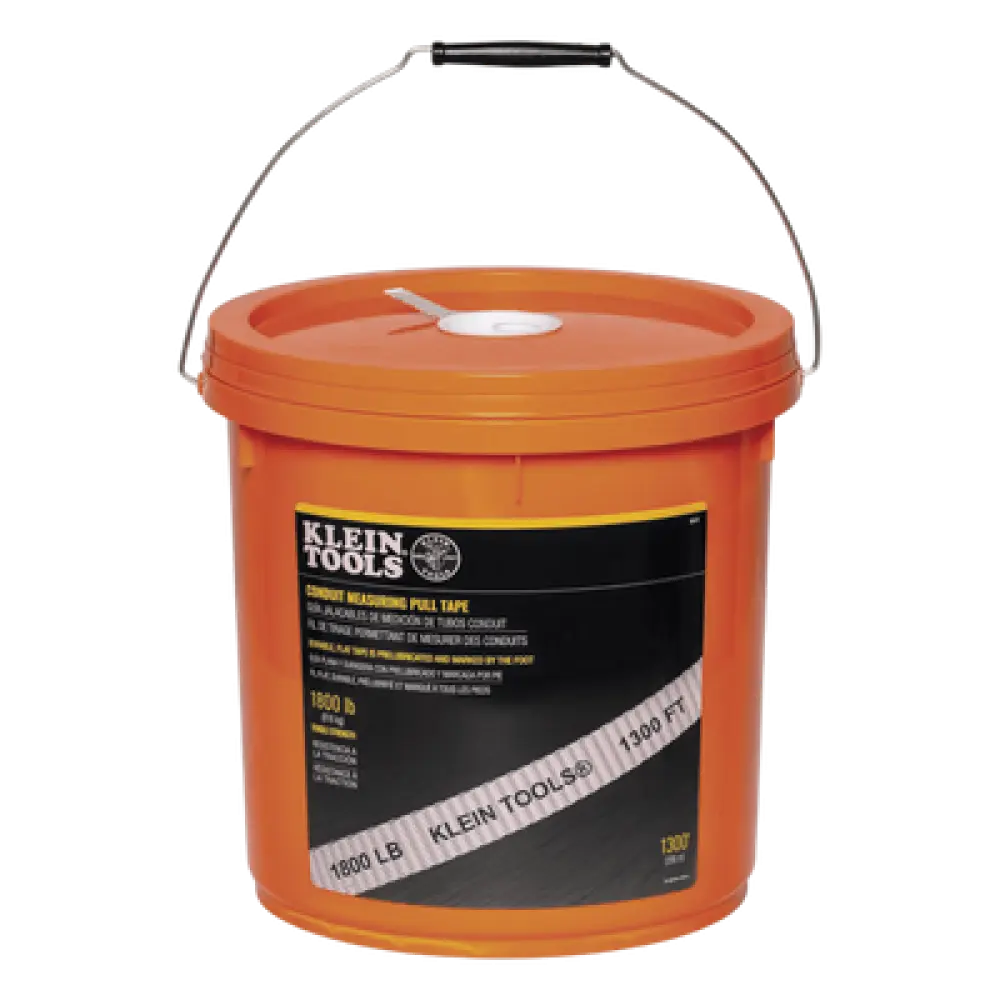 Cinta de Tracción Plana Prelubricada / 396 m (1300 pies) / Resistencia 816 kg / Cubeta con Tapa