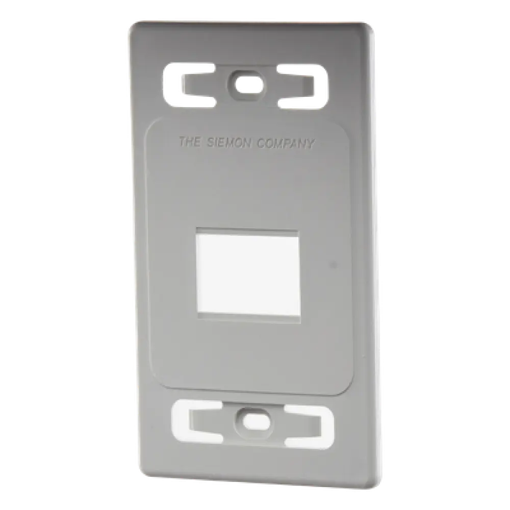 Placa de Pared Modular / 2 Salidas Single Gang / Termoplástico Blanco / MAX-Z-MAX-TERA