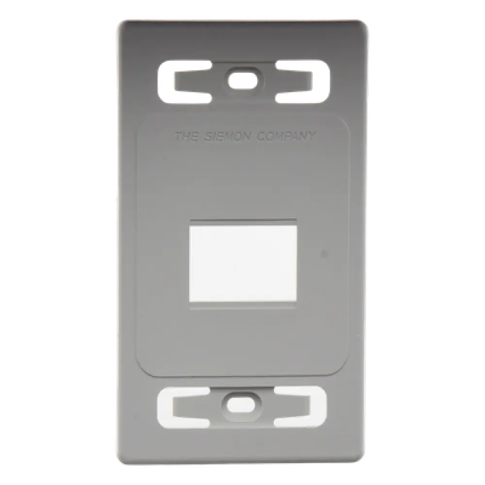 Placa de Pared Modular / 2 Salidas Single Gang / Termoplástico Blanco / MAX-Z-MAX-TERA