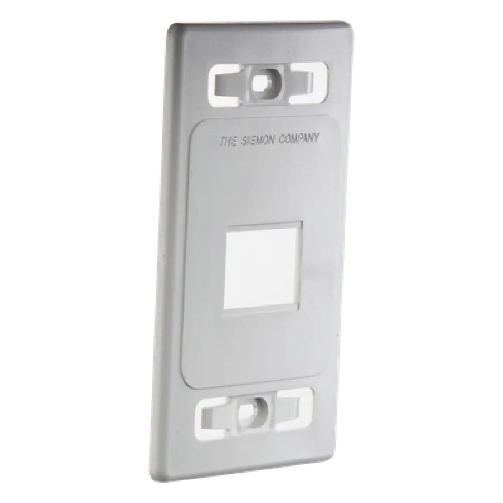 Placa de Pared Modular / 2 Salidas Single Gang / Termoplástico Blanco / MAX-Z-MAX-TERA