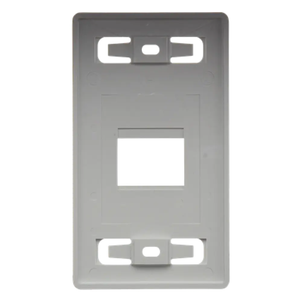Placa de Pared Modular / 2 Salidas Single Gang / Termoplástico Blanco / MAX-Z-MAX-TERA