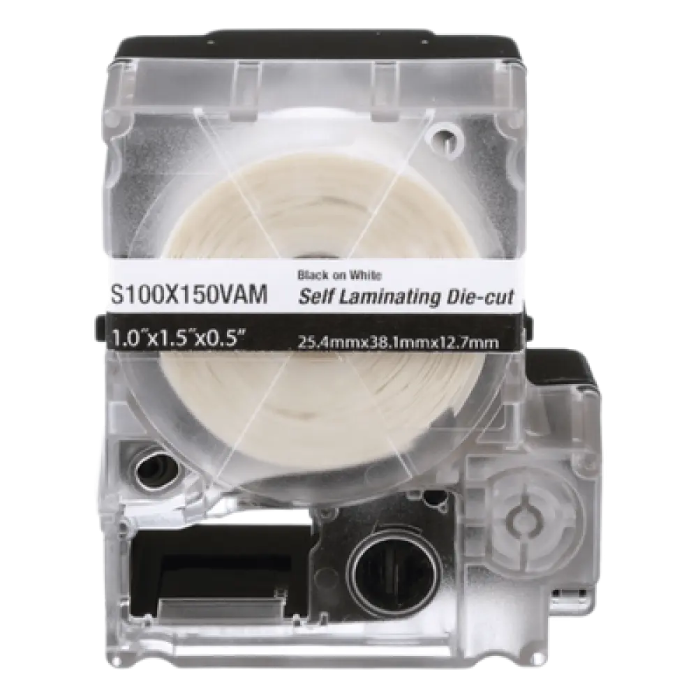 Casete de Etiquetas Autolaminadas / 125 Unidades / 1 x 2.25 Pulgadas (25.4 x 57.2 mm) / Cables 8-4 AWG