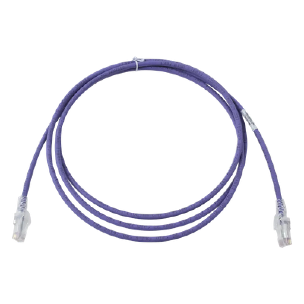 Patch Cord / Cat6 UTP / CM/LS0H / 2.13 m (7 ft) / 26 AWG / Ultra Delgado 5.3 mm / Violeta