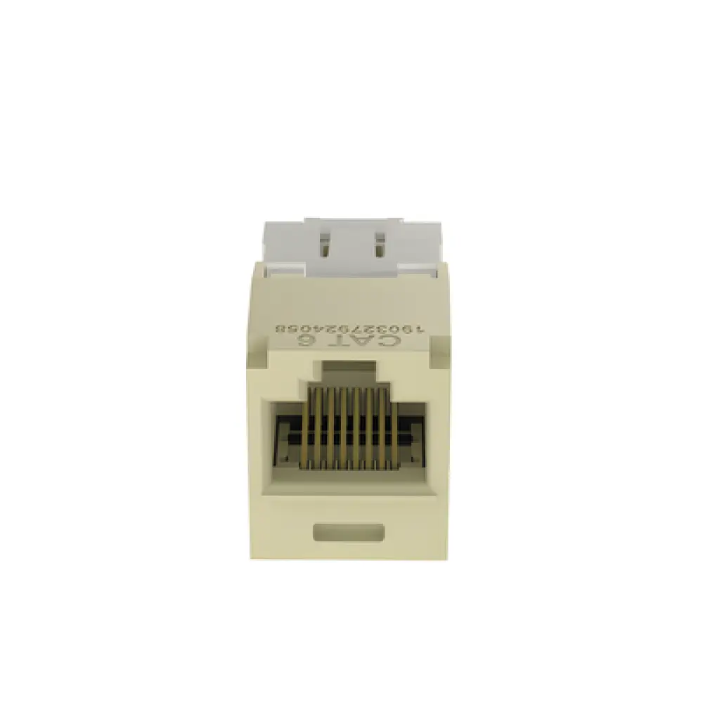Conector Jack RJ45 / Categoría 6 / 8 Posiciones 8 Cables / Terminación sin Herramienta de Impacto / Color Marfil