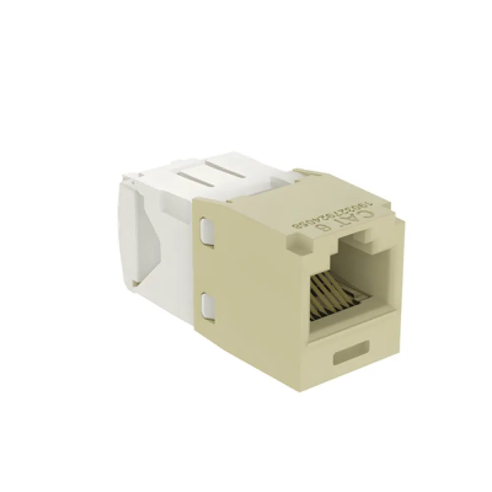 Conector Jack RJ45 / Categoría 6 / 8 Posiciones 8 Cables / Terminación sin Herramienta de Impacto / Color Marfil