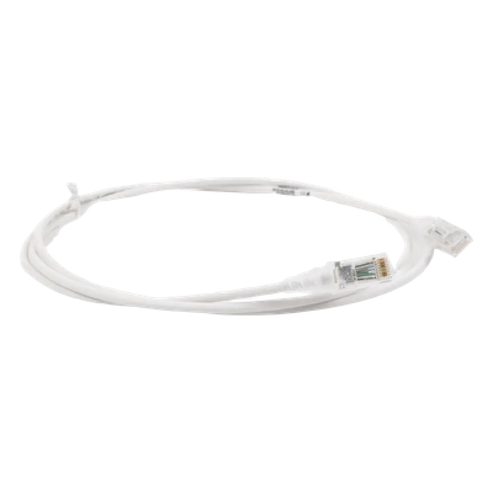 Patch Cord Cat6 UTP / CM/LS0H / 28AWG / 1.5m (5ft) / Blanco / Diámetro Reducido / Bulk