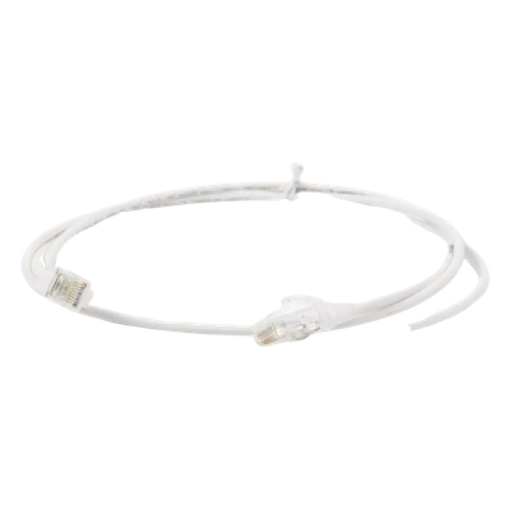 Patch Cord Cat6 UTP / CM/LS0H / 28AWG / 1.5m (5ft) / Blanco / Diámetro Reducido / Bulk