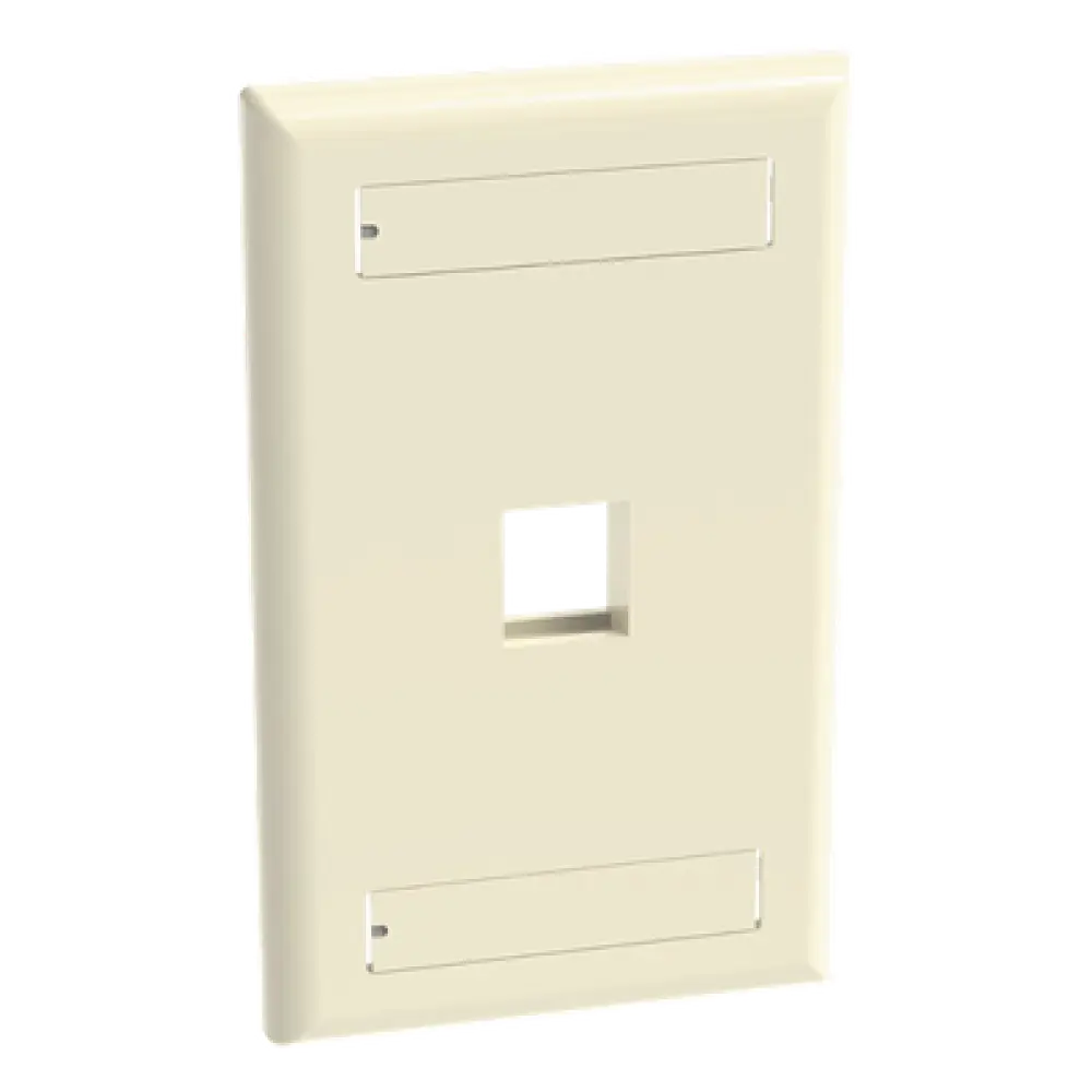Placa de Pared Vertical / 1 Puerto Keystone / 69.8x114.3 mm / 2.75x4.5 pulg. / Marfil