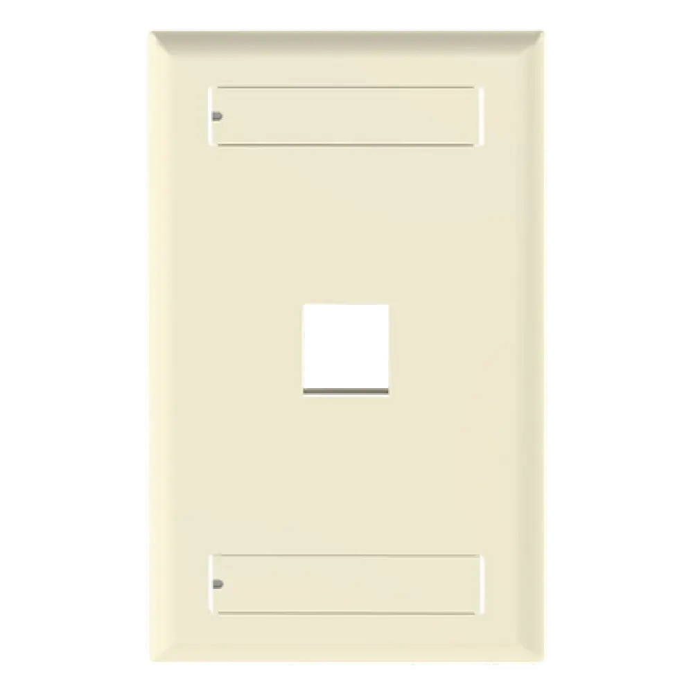 Placa de Pared Vertical / 1 Puerto Keystone / 69.8x114.3 mm / 2.75x4.5 pulg. / Marfil