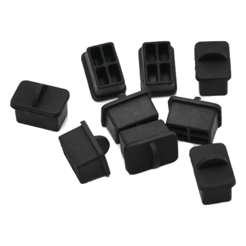 Protectores Anti-Polvo / Puerto SFP / Silicona / 25 Piezas / Negro