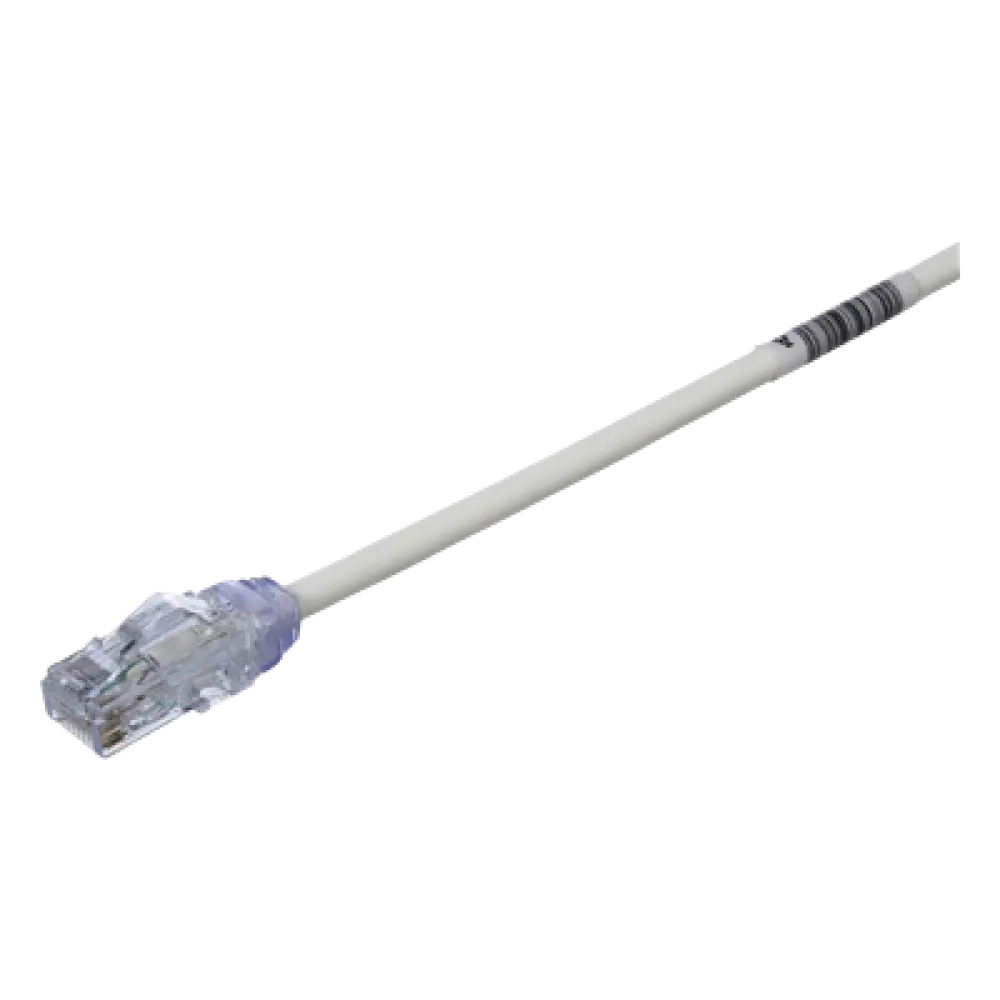 Cable de Parcheo UTP / Cat6A 500 MHz / 28AWG Diámetro Reducido / CM-LSZH Doble Clasificación / 0.3 m (1 pie) / PoE 802.3bt