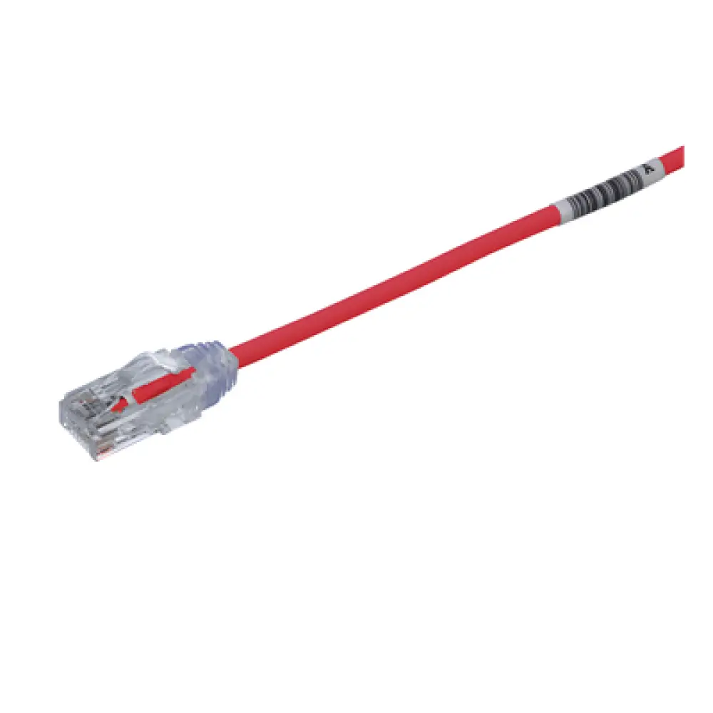 Cable de Parcheo UTP / Cat6 / 28AWG Diámetro Reducido / 0.5 m (1.64 ft) / RJ45 / Rojo