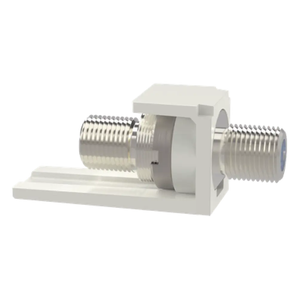 Módulo Acoplador Coaxial Tipo F / Mini-Com / 75 Ohms / 3.0 GHz / 1.75' x 1.37' x 0.71'