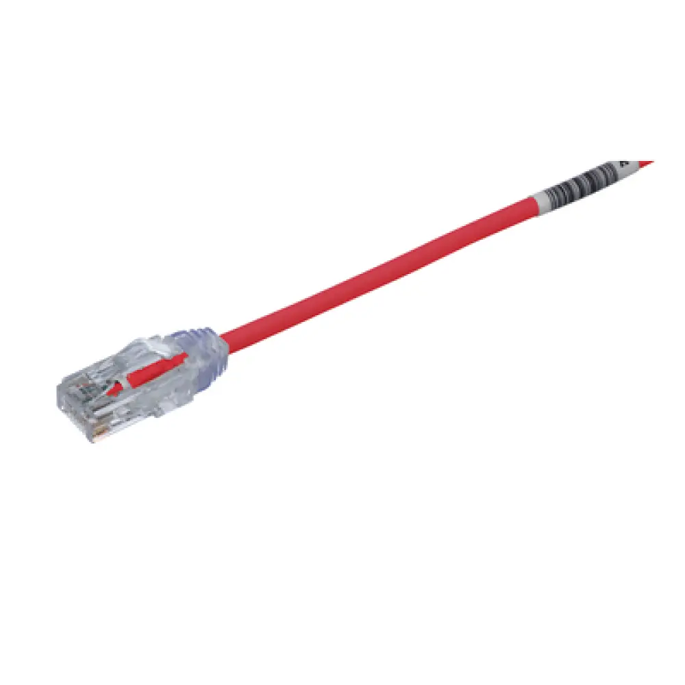 Cable de Parcheo / Cat6 / 28AWG / UTP / 6.1 m (20 pies) / Rojo / Diámetro Reducido