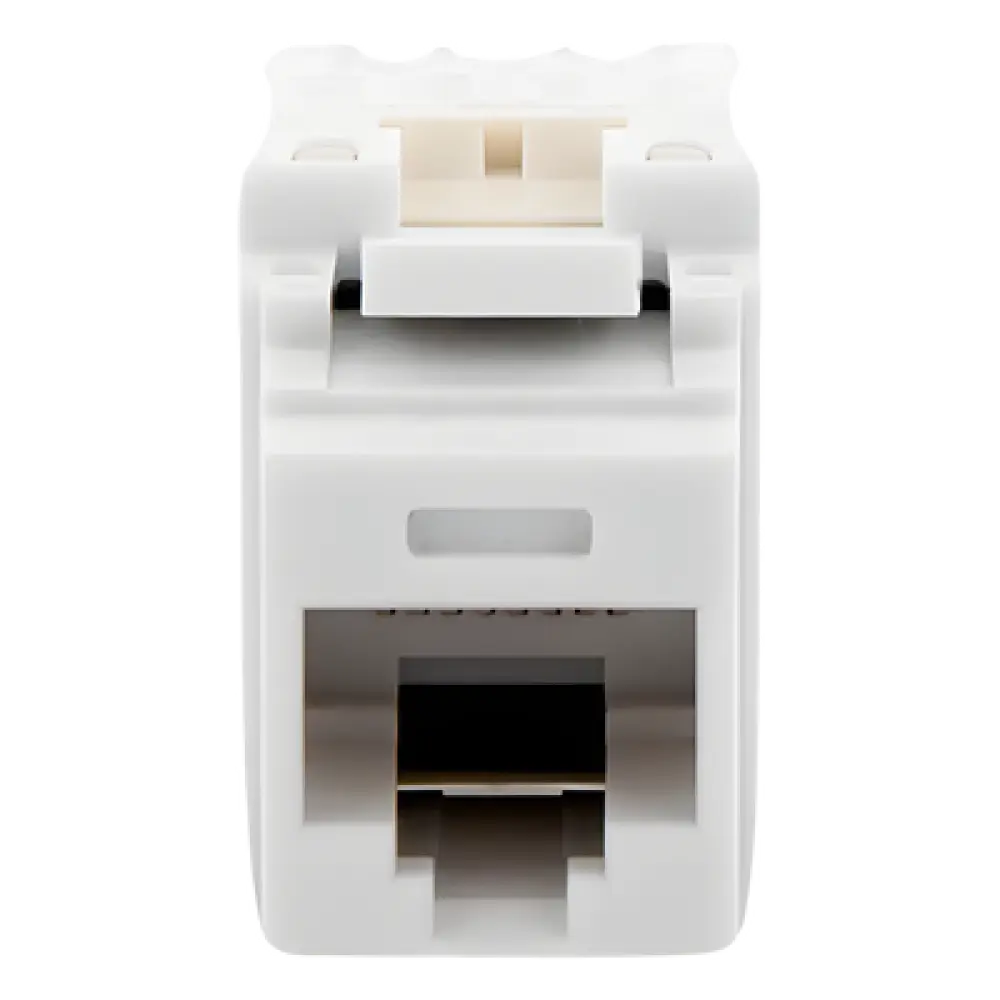 Jack Keystone / Cat 5e / RJ45 / Terminación 110 / T568A/B / 1 Puerto / Blanco