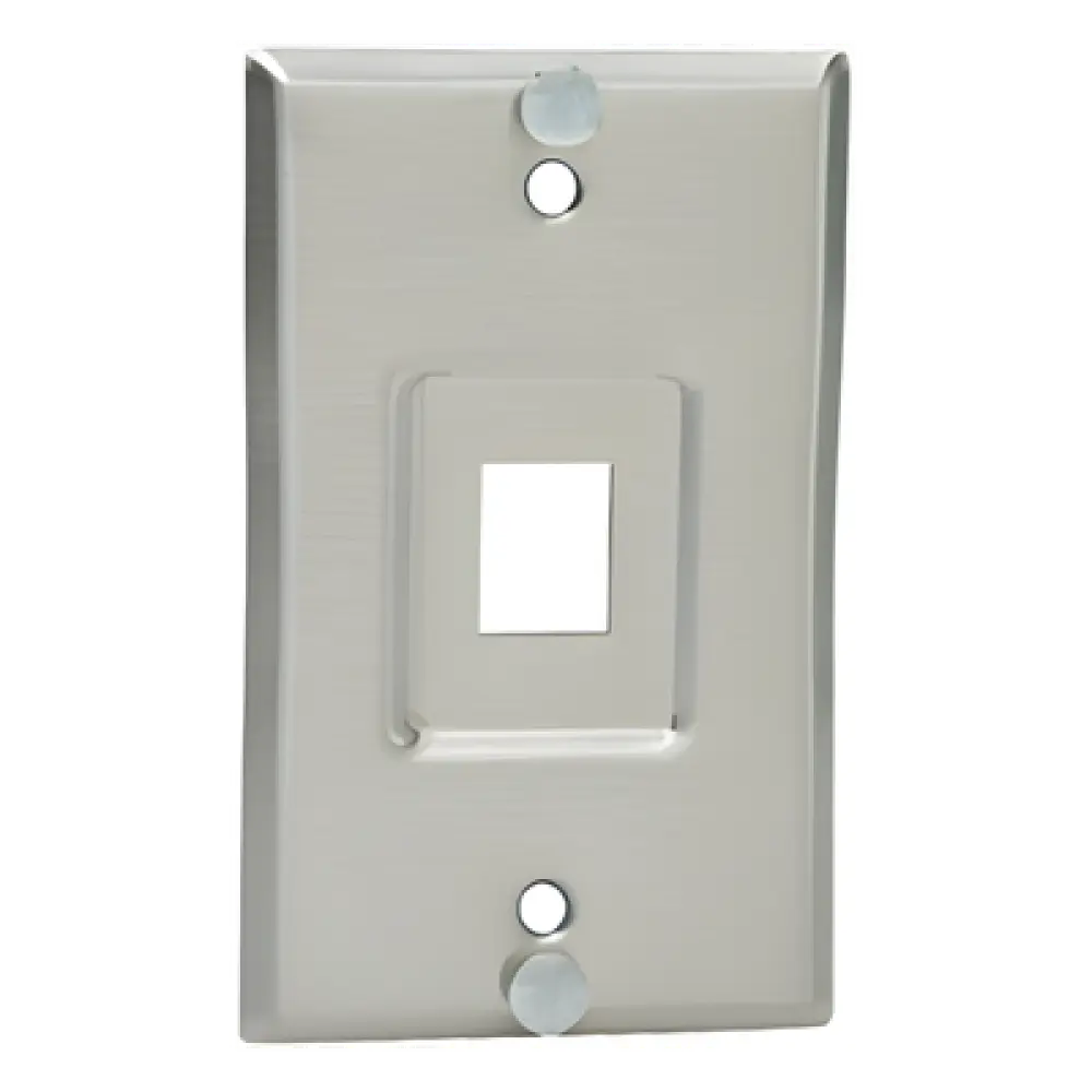 Placa de Pared Vertical / Acero Inoxidable / 1 Puerto Keystone / 2.75 x 4.5 pulg. / RoHS